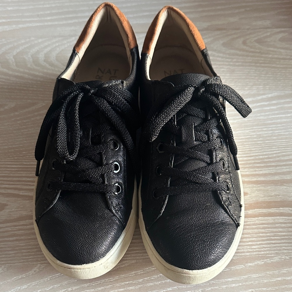 Naturalizer Morrison Black Leather Casual Sneakers 👟 size 8